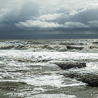 Buy canvas prints of The Angry Sea at Nash Point Beach south wales by Nick Jenkins
