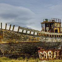 Buy canvas prints of Abandoned Fishing Boat Akranes Iceland by Nick Jenkins