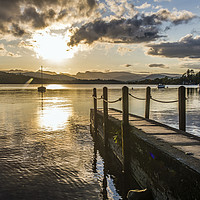 Buy canvas prints of Evening at Lake Windermere in the Lake District  by Nick Jenkins