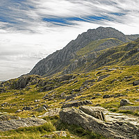 Buy canvas prints of Tryfan from Cwm Idwal Snowdonia North Wales by Nick Jenkins