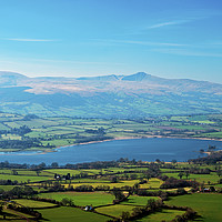 Buy canvas prints of View West from Mynydd Llangorse  by Nick Jenkins