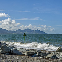 Buy canvas prints of Beach at Dinas Dinlle Gwynedd North Wales  by Nick Jenkins