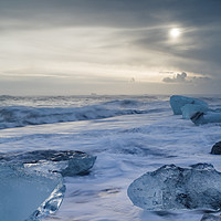 Buy canvas prints of Ice Blocks on Jokulsarlon Beach Iceland  by Nick Jenkins