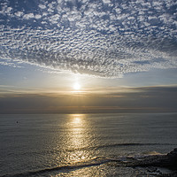 Buy canvas prints of Sunset over Nash Point Beach South Wales by Nick Jenkins
