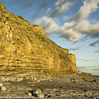 Buy canvas prints of Limestone Cliffs Llantwit Major Beach by Nick Jenkins