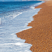 Buy canvas prints of Chesil Beach at West Bexington on the Dorset coast by Nick Jenkins