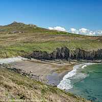 Buy canvas prints of Carn Llidi and Porthmelgan Beach Pembrokeshire Coa by Nick Jenkins