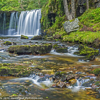 Buy canvas prints of Upper Ddwli Waterfall Vale of Neath south Wales by Nick Jenkins