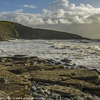 Buy canvas prints of Dunraven Bay on a windy and sunny afternoon  by Nick Jenkins