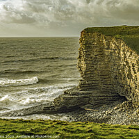 Buy canvas prints of Nash Point Beach on a windy afternoon in October by Nick Jenkins