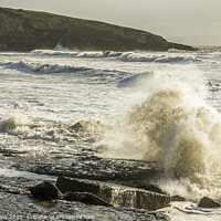 Buy canvas prints of Incoming Waves at Dunraven Bay Glamorgan Heritage  by Nick Jenkins