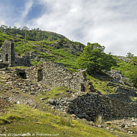Buy canvas prints of Tilberthwaite Slate Quarry Ruins Lake District by Nick Jenkins