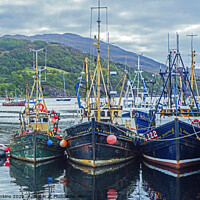 Buy canvas prints of Trawlers berthed at Ullapool Harbour on Loch Broom by Nick Jenkins