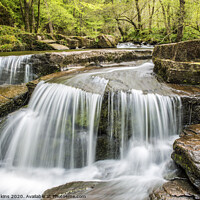 Buy canvas prints of The Taff Fechan Waterfall Central Brecon Beacons by Nick Jenkins