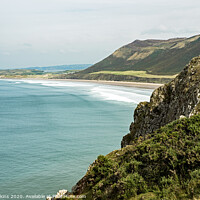 Buy canvas prints of Rhossili Bay at the tip end of the Gower Peninsula by Nick Jenkins