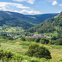 Buy canvas prints of Looking Down on Blaenrhondda in the Rhondda Fawr  by Nick Jenkins