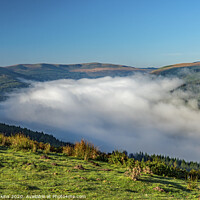 Buy canvas prints of Talybont Valley and Cloud Inversion Brecon Beacons by Nick Jenkins