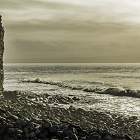 Buy canvas prints of Nash Point Beach looking east into the sun by Nick Jenkins
