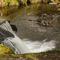Buy canvas prints of Pont Cwm y Fedwen Falls Central Brecon Beacons by Nick Jenkins