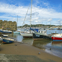 Buy canvas prints of The River Conwy with Moored Boats North Wales by Nick Jenkins