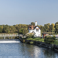 Buy canvas prints of Weir at Goring on Thames South Oxfordshire  by Nick Jenkins