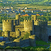 Buy canvas prints of Conwy Castle Conwy North Wales  by Nick Jenkins