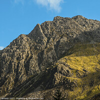 Buy canvas prints of Tryfan in profile above Ogwen Valley North Wales by Nick Jenkins