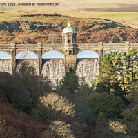 Buy canvas prints of Craig Goch Dam top of the Elan Valley by Nick Jenkins