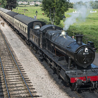 Buy canvas prints of Steam Locomotive 3850 resting at Williton Station  by Nick Jenkins