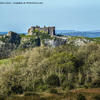 Buy canvas prints of Carreg Cennen Castle Black Mountain Carmarthenshir by Nick Jenkins