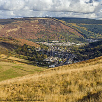 Buy canvas prints of Looking Down on Cwmparc and Treorchy Rhondda Valle by Nick Jenkins