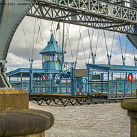 Buy canvas prints of Newport Transporter River Usk Bridge Close Up  by Nick Jenkins