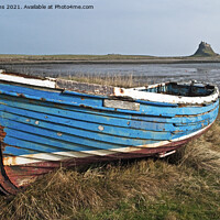 Buy canvas prints of Abandoned Rowing Fishing Boat Lindisfsarne by Nick Jenkins