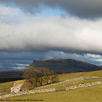 Buy canvas prints of Pen y Ghent and Farm from above Stainforth Yorkshi by Nick Jenkins