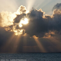 Buy canvas prints of Powerful Sun Rays at Nash Point Glamorgan Heritage by Nick Jenkins