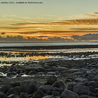 Buy canvas prints of Llantwit Major Beach Sunset Glamorgan Heritage Coa by Nick Jenkins