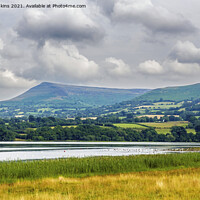 Buy canvas prints of Llangorse Lake and Mynydd Troed Brecon Beacons by Nick Jenkins