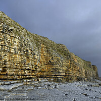 Buy canvas prints of Limestone Cliffs Llantwit Major Beach South Wales by Nick Jenkins