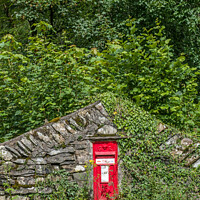 Buy canvas prints of Red GR Letterbox in the Kentmere Valley Lake Distr by Nick Jenkins