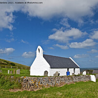 Buy canvas prints of Church of the Holy Cross Mwnt Ceredigion  by Nick Jenkins