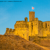 Buy canvas prints of Warkworth Castle from Amble Harbour Northumberland by Nick Jenkins