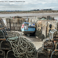 Buy canvas prints of Beadnell Harbour and Fishing Boat Northumberland by Nick Jenkins