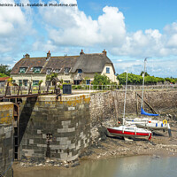 Buy canvas prints of Porlock Weir Harbour Wall Somerset West of England by Nick Jenkins