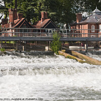 Buy canvas prints of Marlow and The Weir on the River Thames Oxfordshire by Nick Jenkins