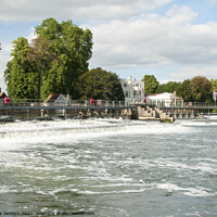 Buy canvas prints of The weir on the River Thames at Marlow  by Nick Jenkins