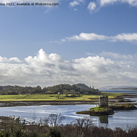 Buy canvas prints of Castle Stalker on Loch Laich Scottish Highlands by Nick Jenkins