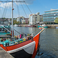 Buy canvas prints of Bristol Floating Harbour with moored boats  by Nick Jenkins