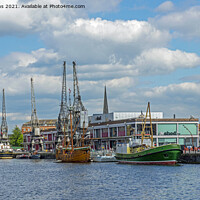 Buy canvas prints of Bristol Floating Harbour showing the M Shed and mo by Nick Jenkins