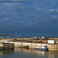 Buy canvas prints of Seahouses Harbour Northumberland Coast by Nick Jenkins