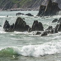 Buy canvas prints of Incoming Tide at Marloes Beach Pembrokeshire  by Nick Jenkins